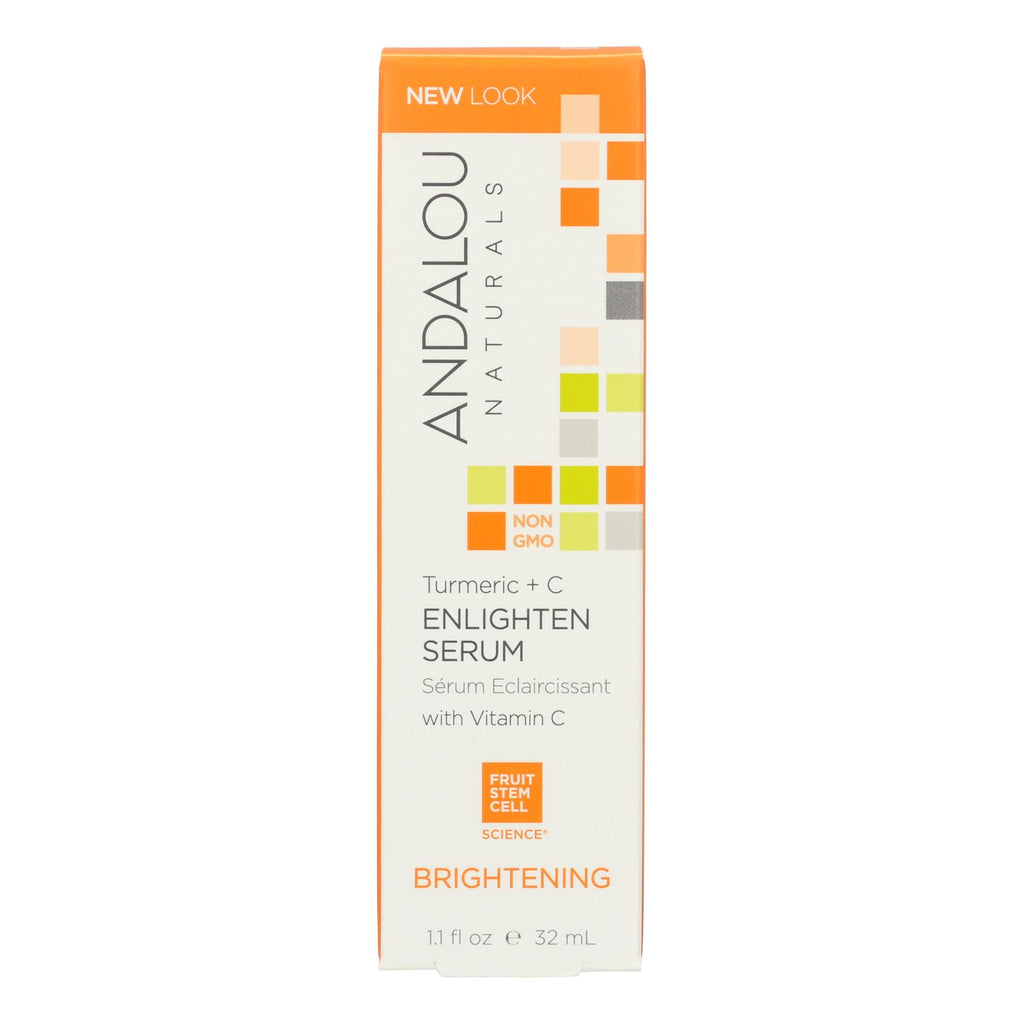 Andalou Naturals Enlighten Serum Turmeric + C Brightening - 1.1 Oz - Lakehouse Foods