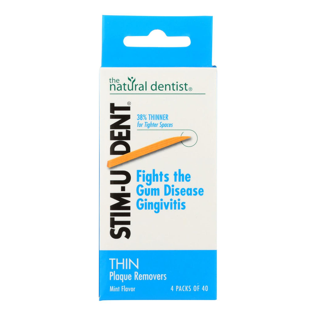 Natural Dentist Stim-u-dent Thin Plaque Removers Mint - Case Of 6 - 4 Packs - Lakehouse Foods