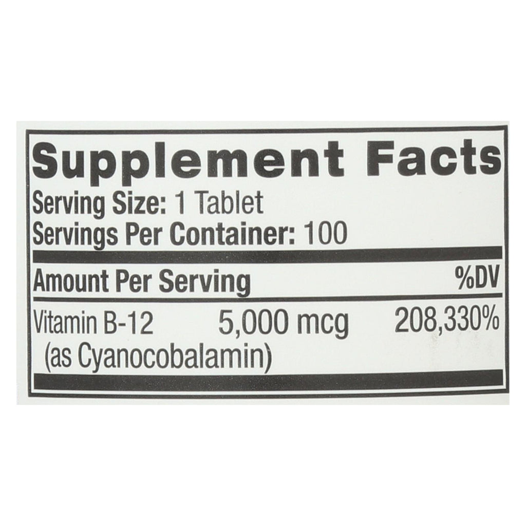 Natrol Fast Dissolving Vitamin B12 - 5000 Mcg - 100 Tabs - Lakehouse Foods