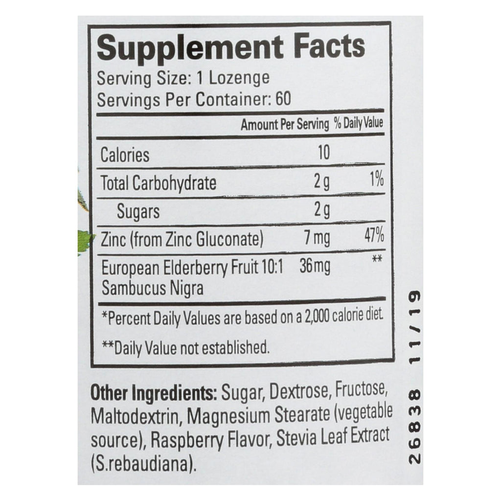 Quantum Research Thera Zinc Lozenges - Elderberry - 60 Lozenges - Lakehouse Foods