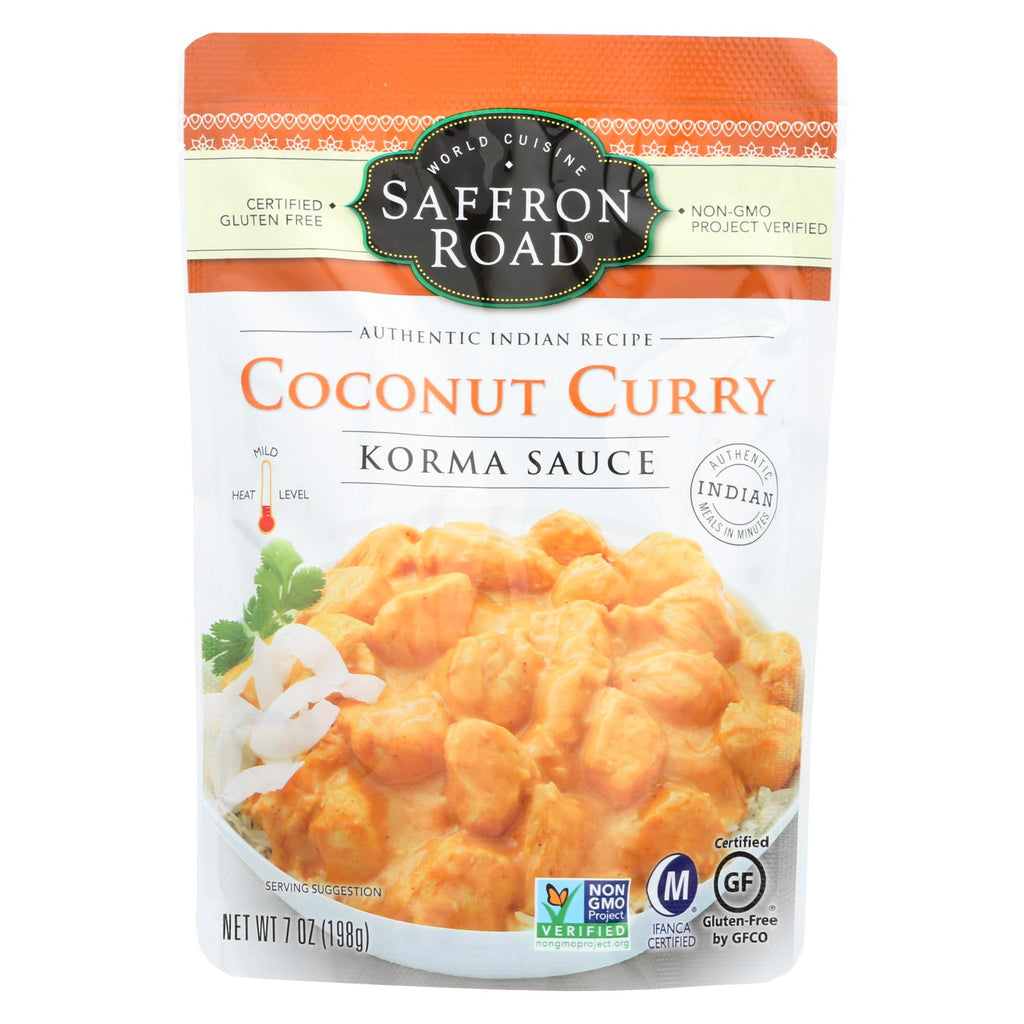 Saffron Road Korma Sauce - Coconut Curry - Case Of 8 - 7 Oz. - Lakehouse Foods