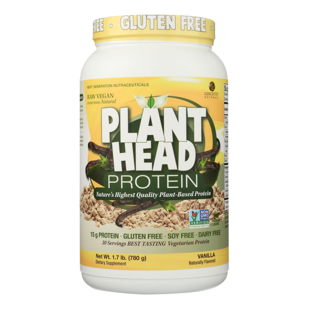 Genceutic Naturals Plant Head Protein - Vanilla - 1.65 Lb - Lakehouse Foods
