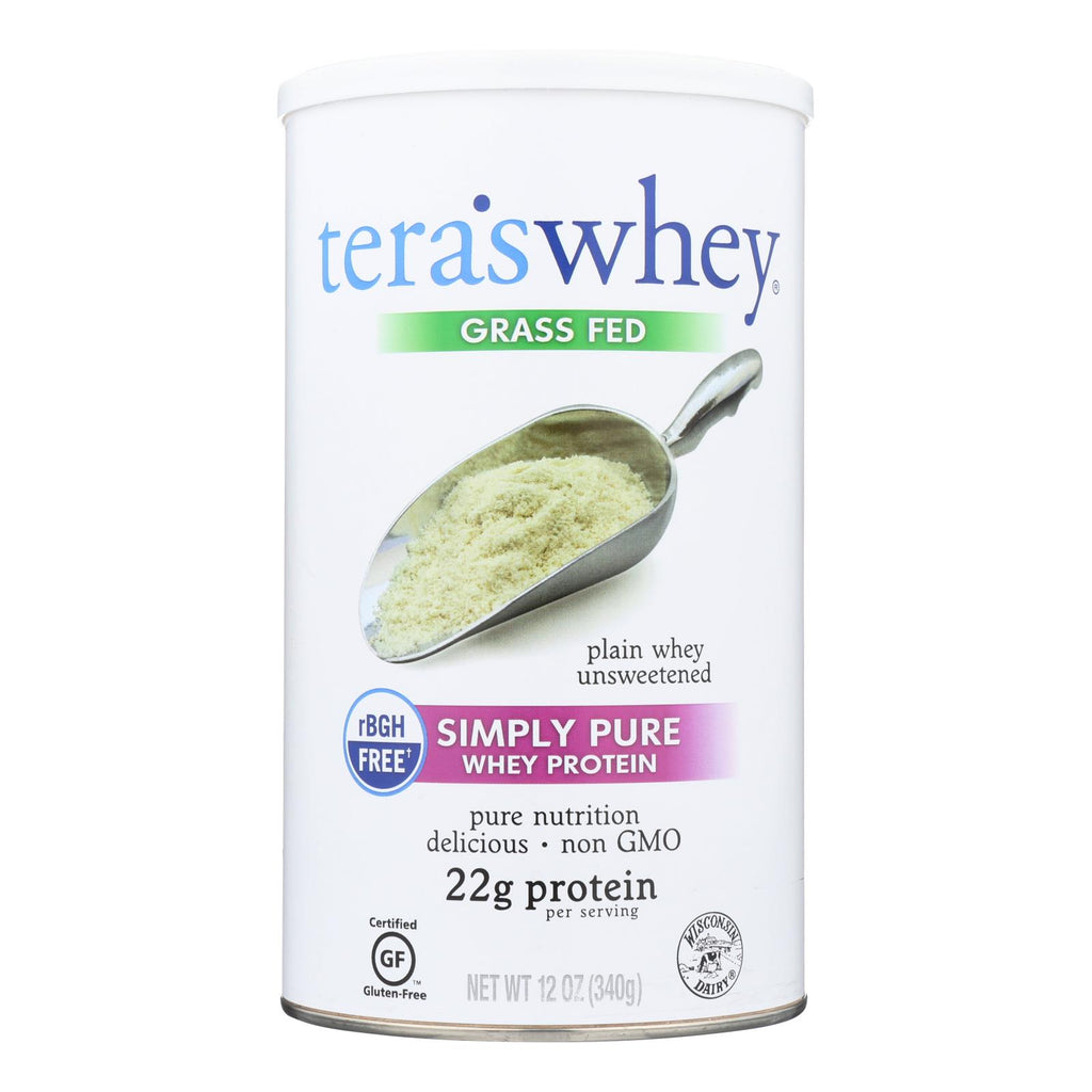 Tera's Whey Protein - Rbgh Free - Plain - Unsweetened - 12 Oz - Lakehouse Foods