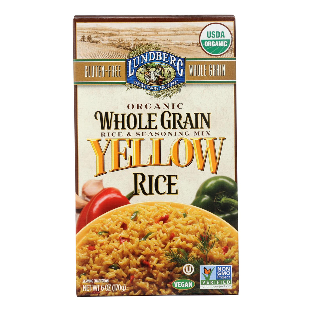 Lundberg Family Farms Organic Whole Grain Yellow Rice - Case Of 6 - 6 Oz. - Lakehouse Foods