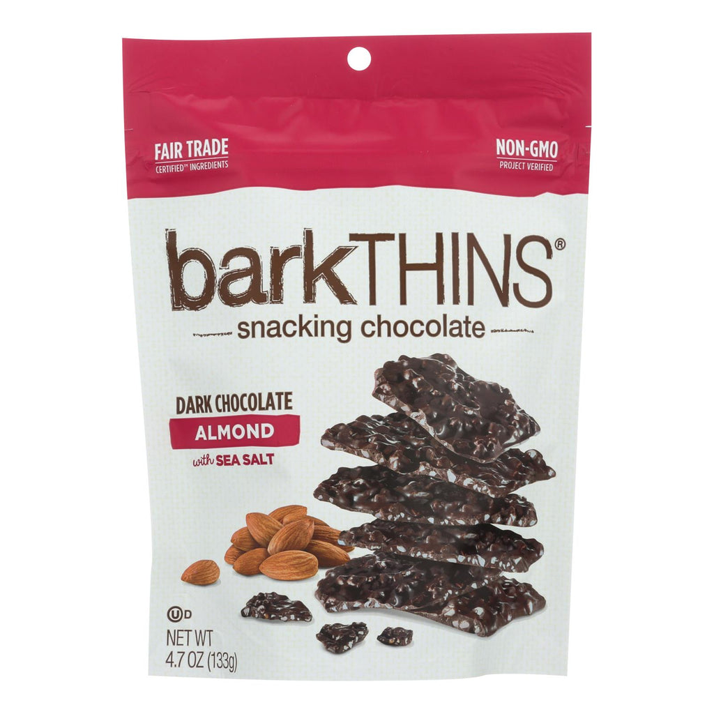Bark Thins Bark Thins Dark Chocolate - Almond With Sea Salt - Case Of 12 - 4.7 Oz. - Lakehouse Foods