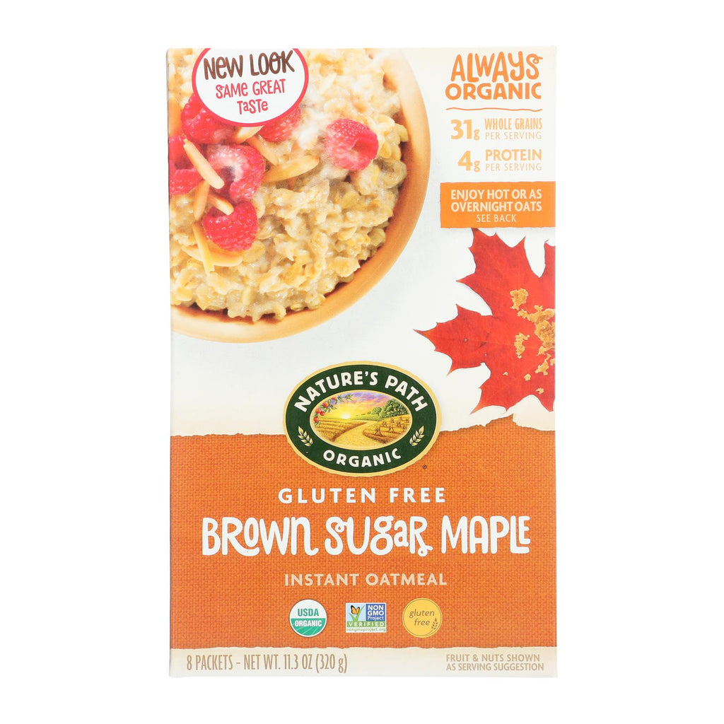Nature's Path Organic Hot Oatmeal - Brown Sugar Maple - Case Of 6 - 11.3 Oz. - Lakehouse Foods