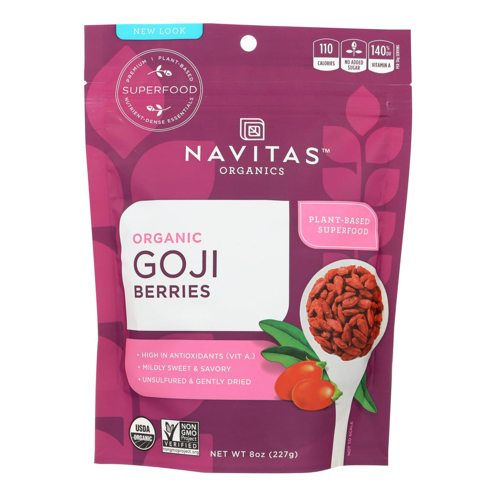 Navitas Naturals Goji Berries - Organic - Sun-dried - 8 Oz - Case Of 12 - Lakehouse Foods