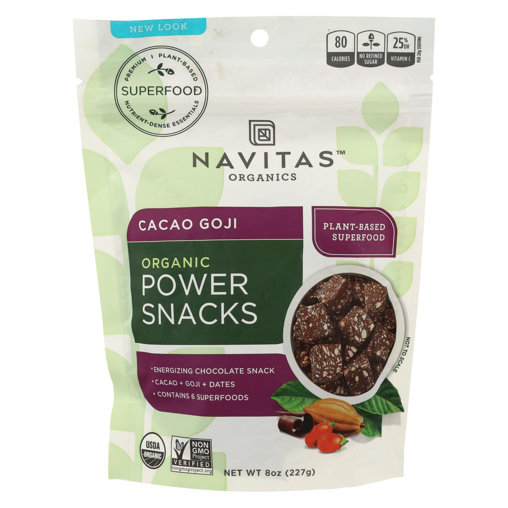 Navitas Naturals Snacks - Organic - Power - Cacao Goji - 8 Oz - Case Of 12 - Lakehouse Foods