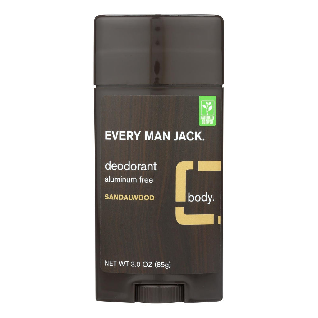 Every Man Jack Body Deodorant - Sandalwood - Aluminum Free - 3 Oz - Lakehouse Foods