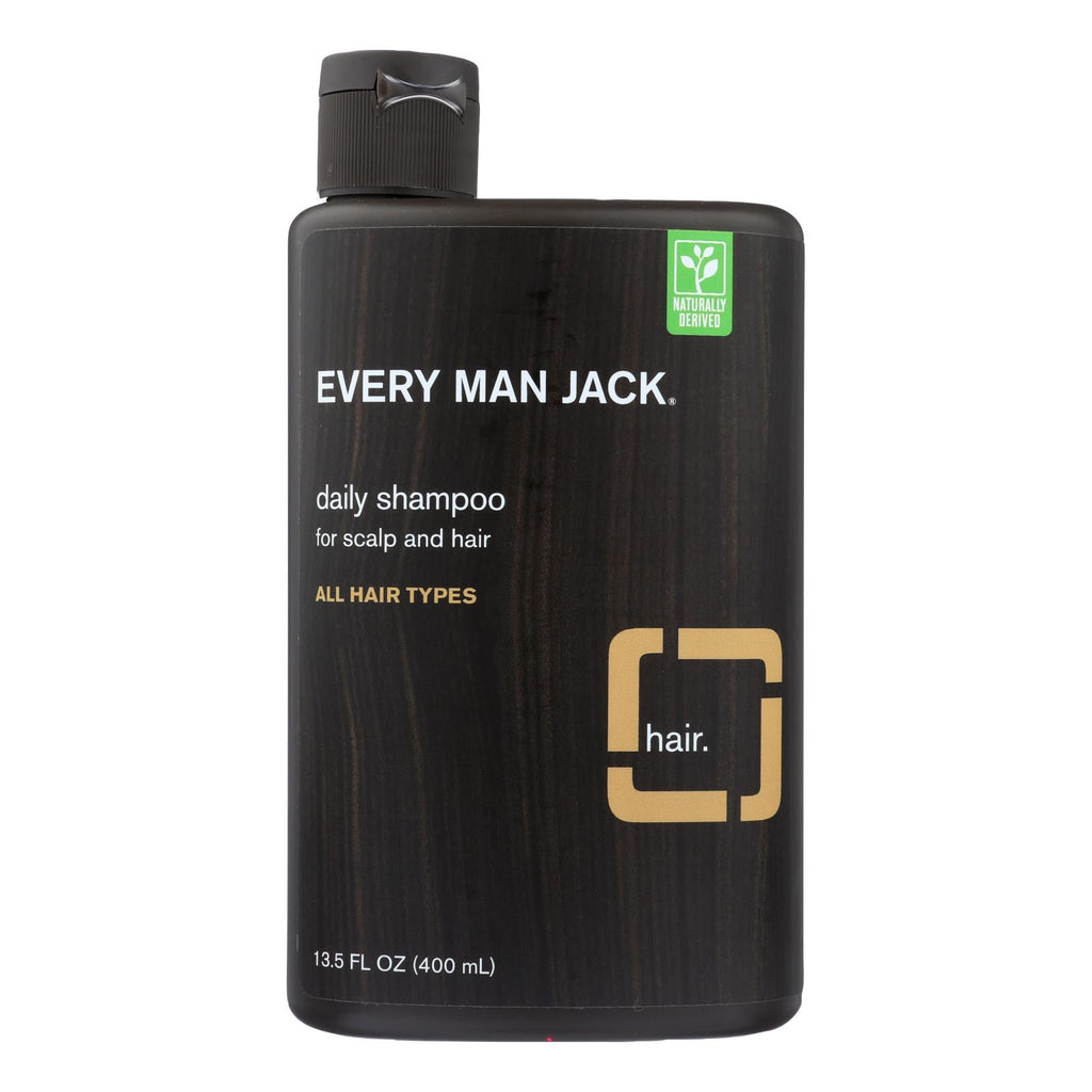 Every Man Jack Daily Shampoo - Scalp And Hair - All Hair Types - Sandalwood - 13.5 Oz - Lakehouse Foods