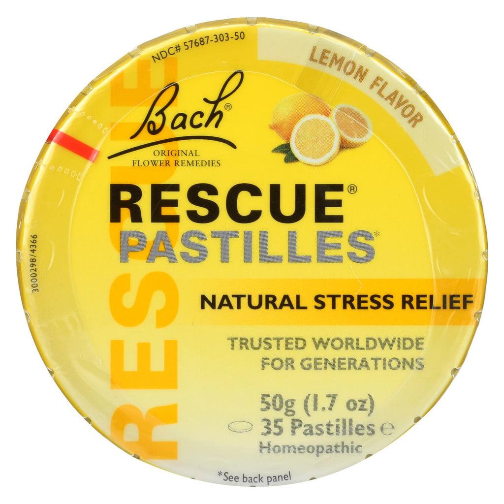 Bach Rescue Remedy Pastilles - Lemon - 50 Grm - Case Of 12 - Lakehouse Foods