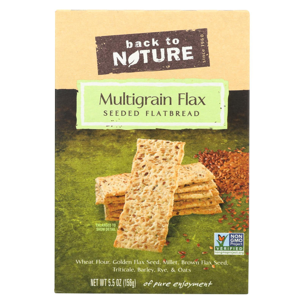 Back To Nature Multigrain Flax Seeded Flatbread Crackers - Case Of 6 - 5.5 Oz. - Lakehouse Foods