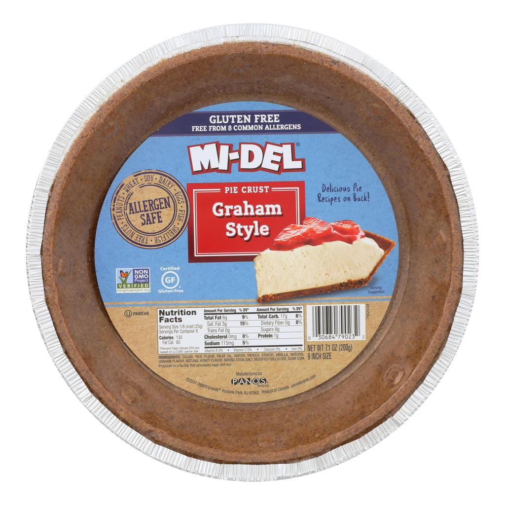 Midel Gluten Free Graham Style Pie Crust - Case Of 12 - 7.1 Oz. - Lakehouse Foods