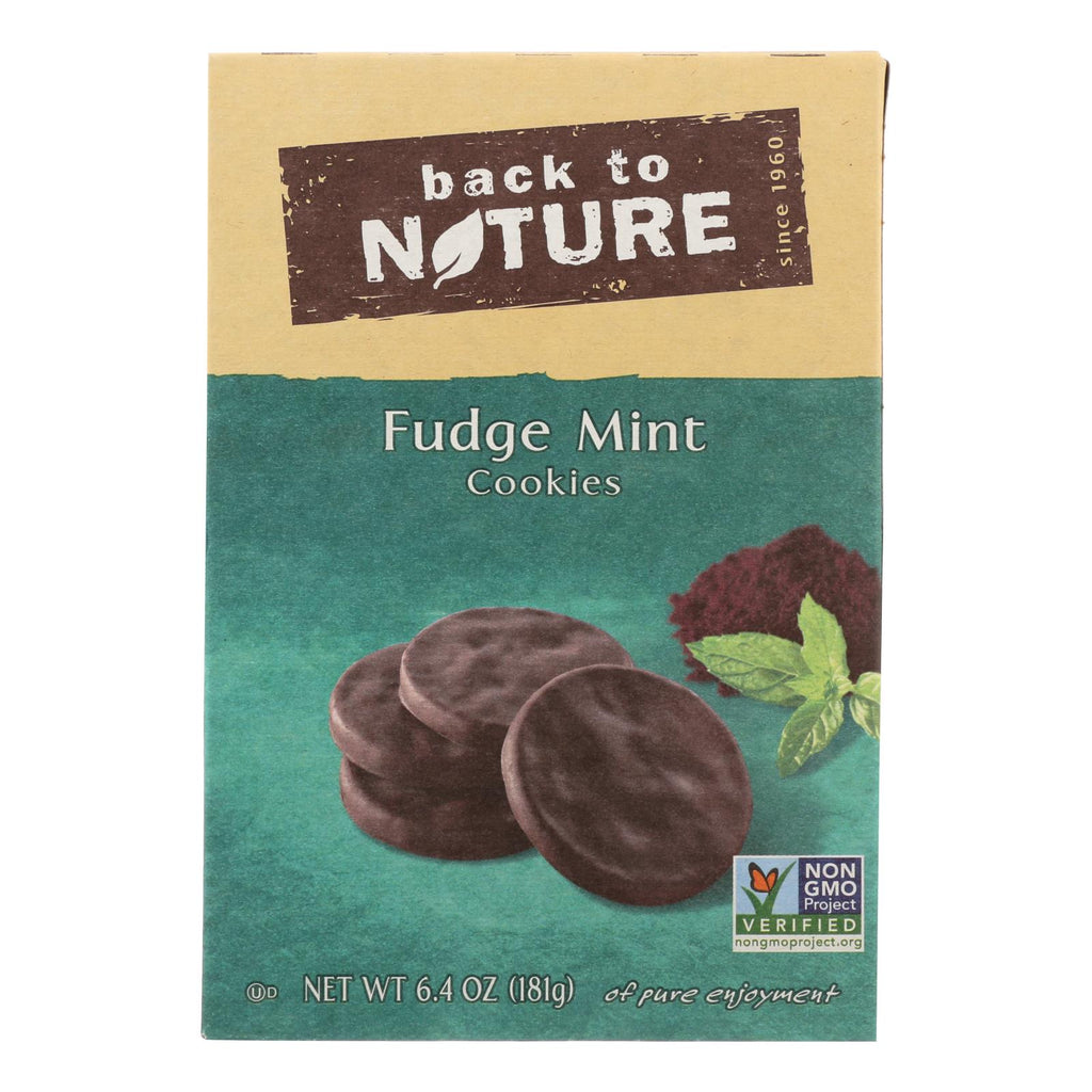 Back To Nature Cookies - Fudge Mint - Case Of 6 - 6.4 Oz. - Lakehouse Foods