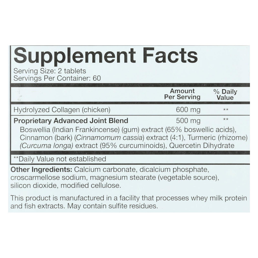 Youtheory Joint Collagen - Advanced Formula - 120 Tablets - Lakehouse Foods