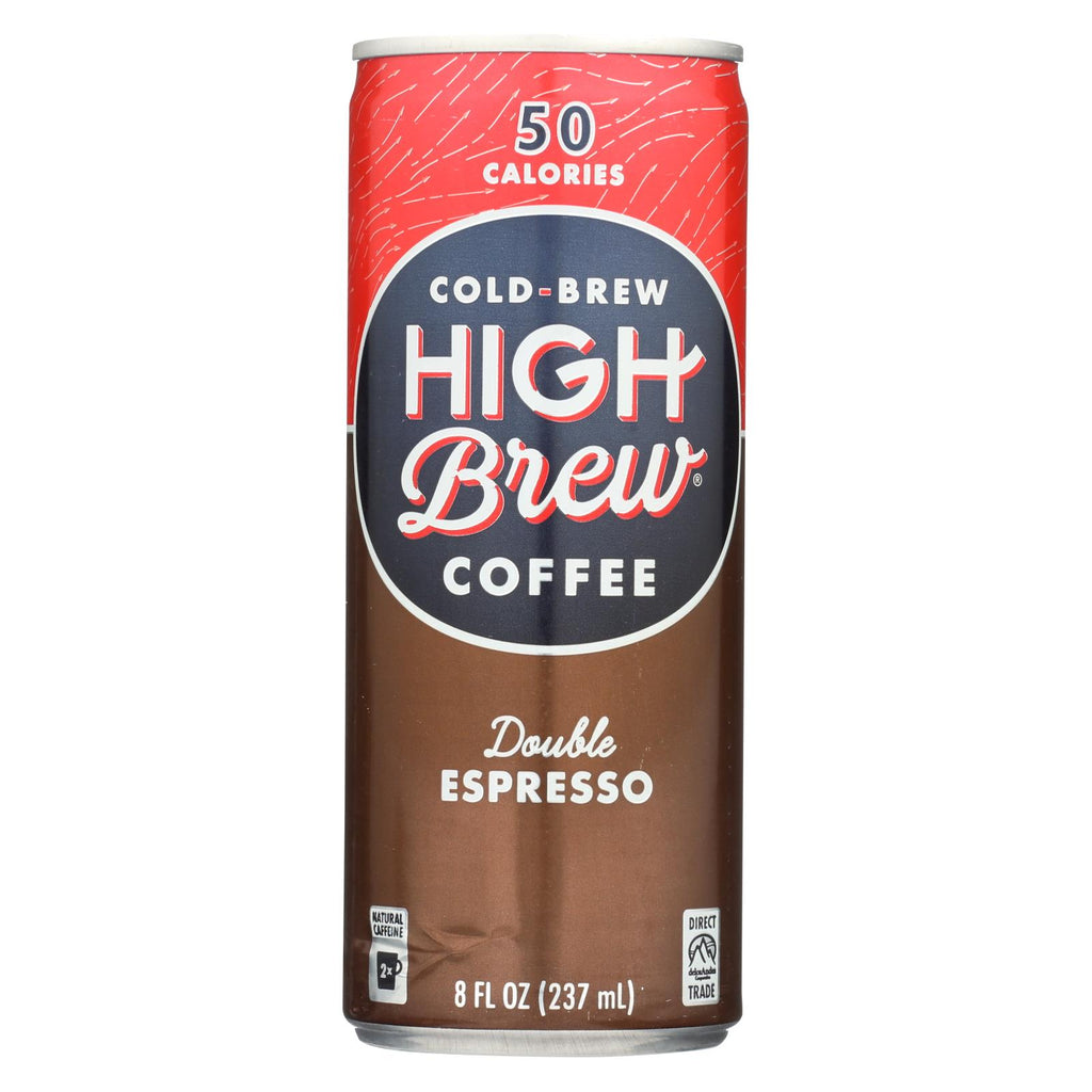 High Brew Coffee Coffee - Ready To Drink - Double Espresso - 8 Oz - Case Of 12 - Lakehouse Foods