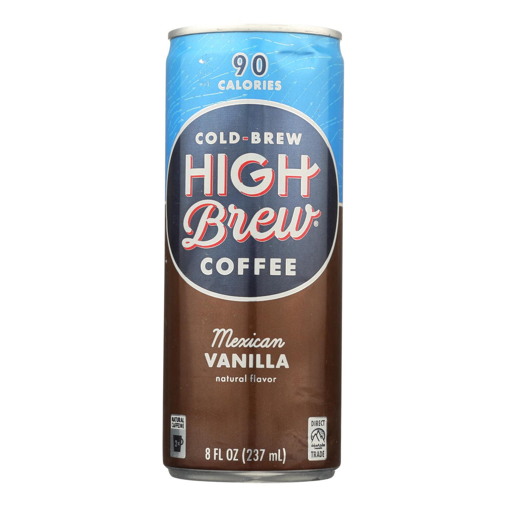 High Brew Coffee Coffee - Ready To Drink - Mexican Vanilla - 8 Oz - Case Of 12 - Lakehouse Foods
