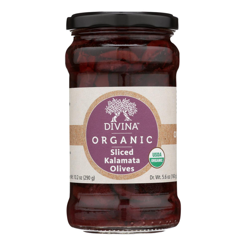 Divina - Organic Olives - Kalamata Sliced - Case Of 6 - 5.6 Oz. - Lakehouse Foods