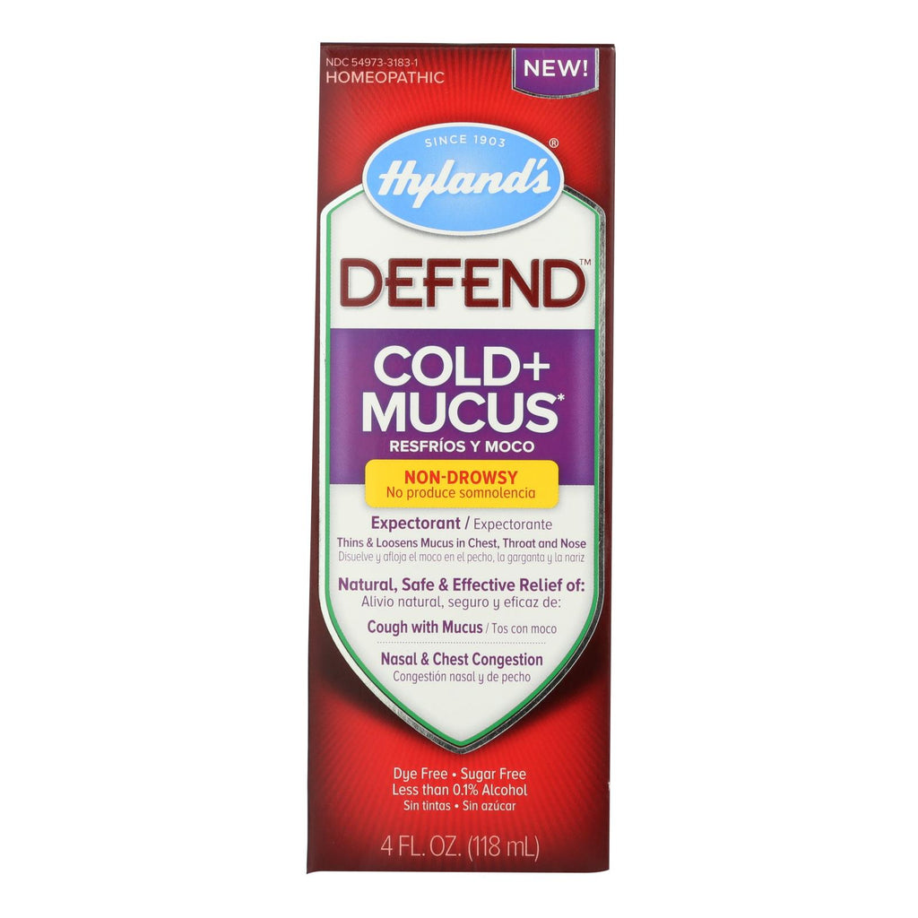 Hylands Homepathic Cold And Mucus - Defend - 4 Fl Oz - Lakehouse Foods