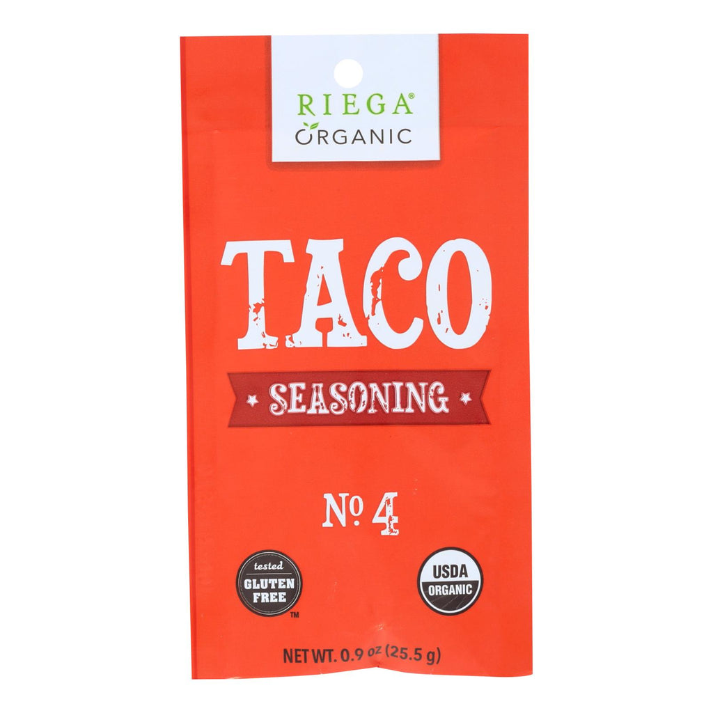 Riega Foods Seasoning - Organic - Taco - No. 4 - .9 Oz - Case Of 8 - Lakehouse Foods