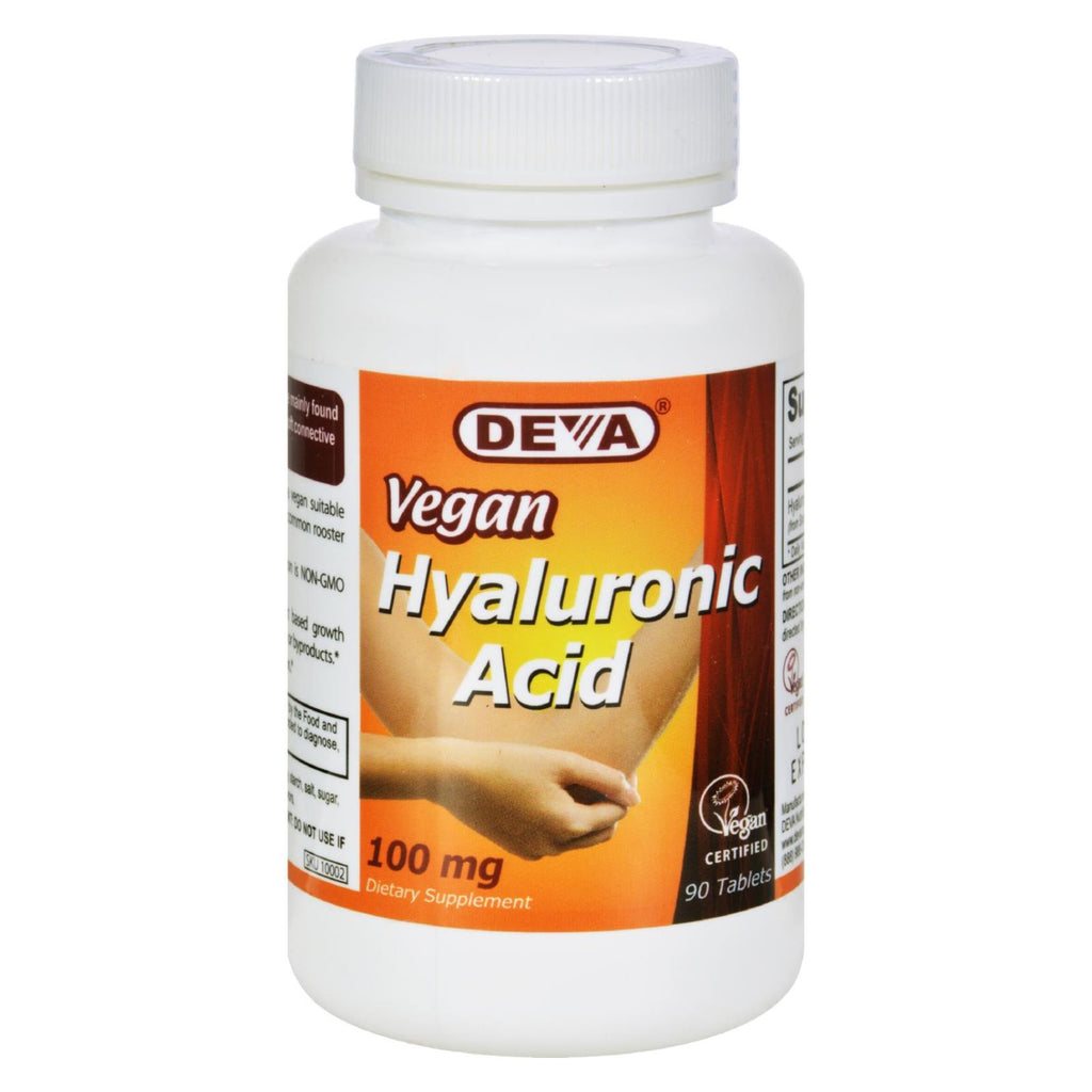 Deva Vegan Vitamins - Hyaluronic Acid - 100 Mg - Vegan - 90 Tablets - Lakehouse Foods