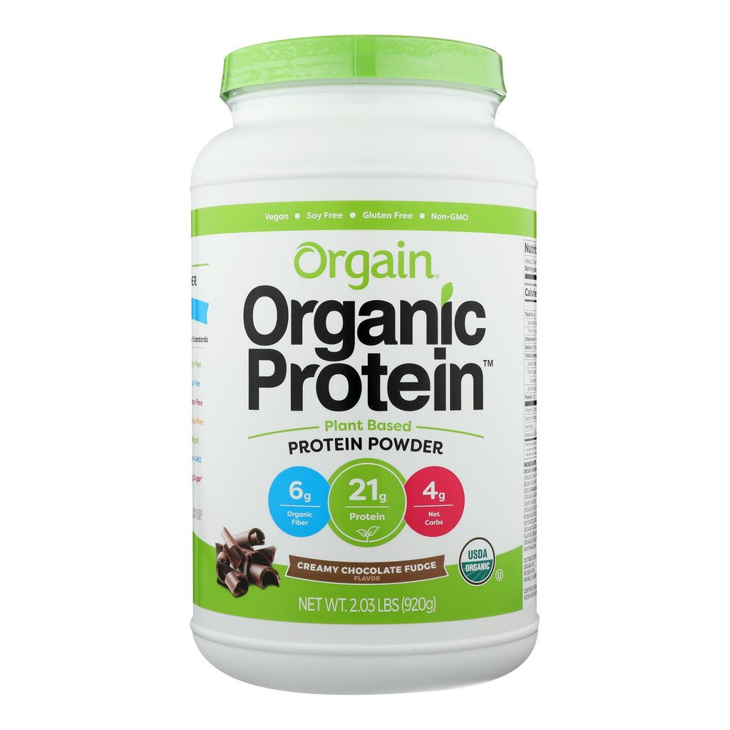 Orgain Organic Protein Powder - Plant Based - Creamy Chocolate Fudge - 2.03 Lb - Lakehouse Foods