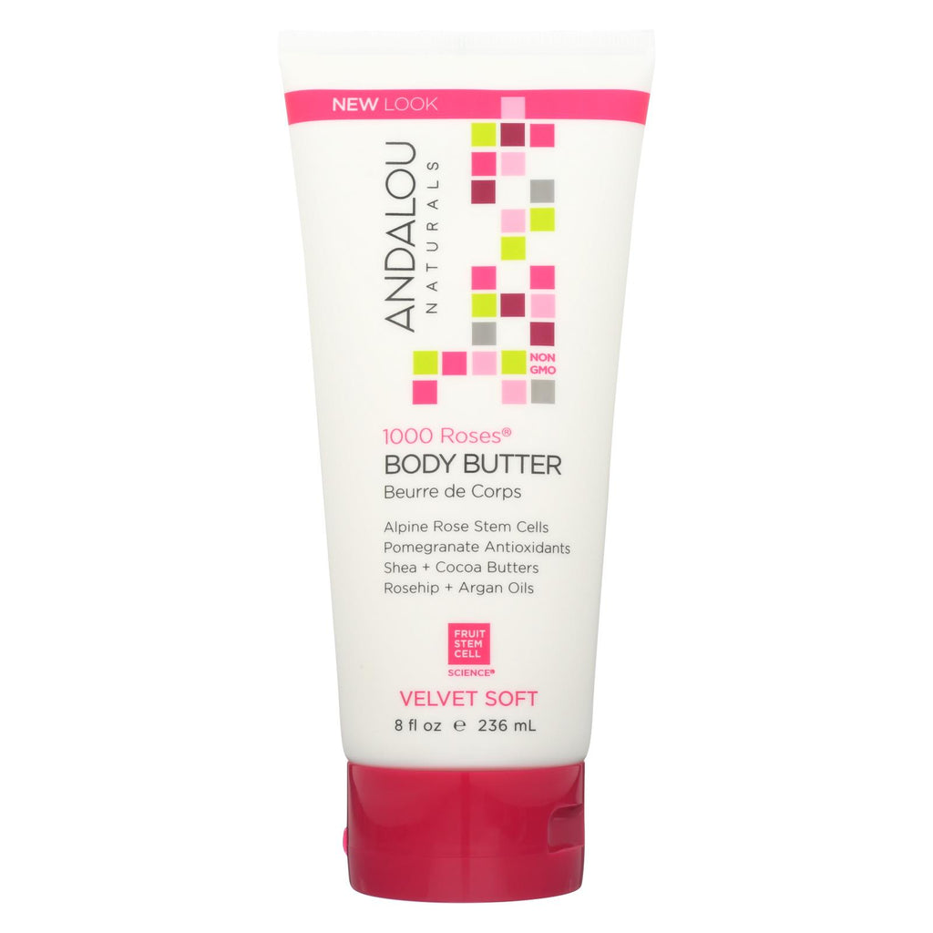Andalou Naturals Body Butter - 1000 Roses - 8 Oz - Lakehouse Foods