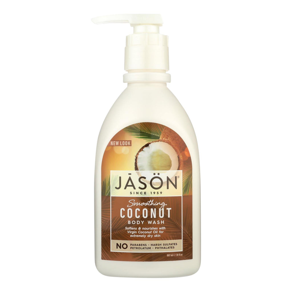 Jason Natural Products Body Wash - Smoothing Coconut - 30 Oz - Lakehouse Foods