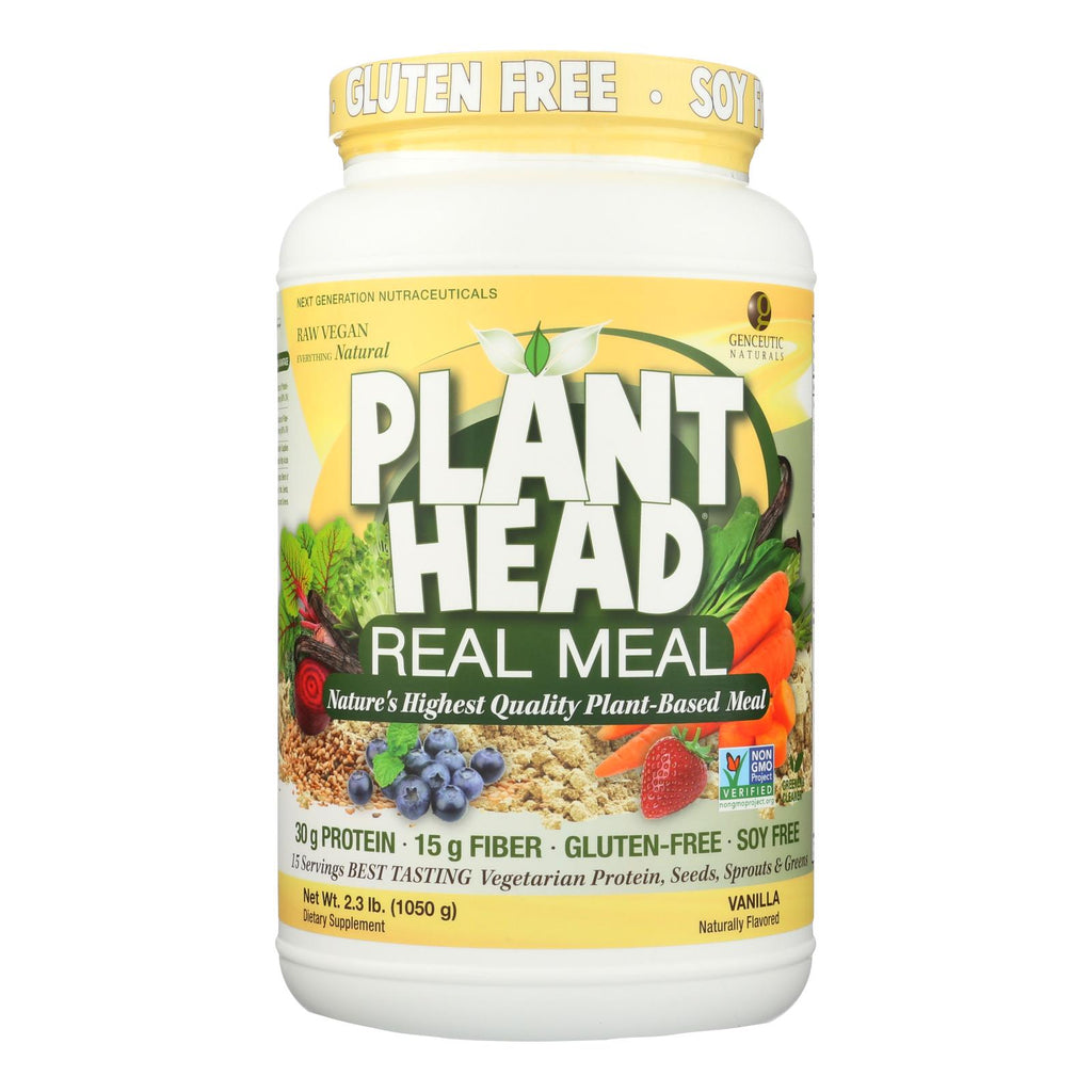 Genceutic Naturals Plant Head Real Meal - Vanilla - 2.3 Lb - Lakehouse Foods