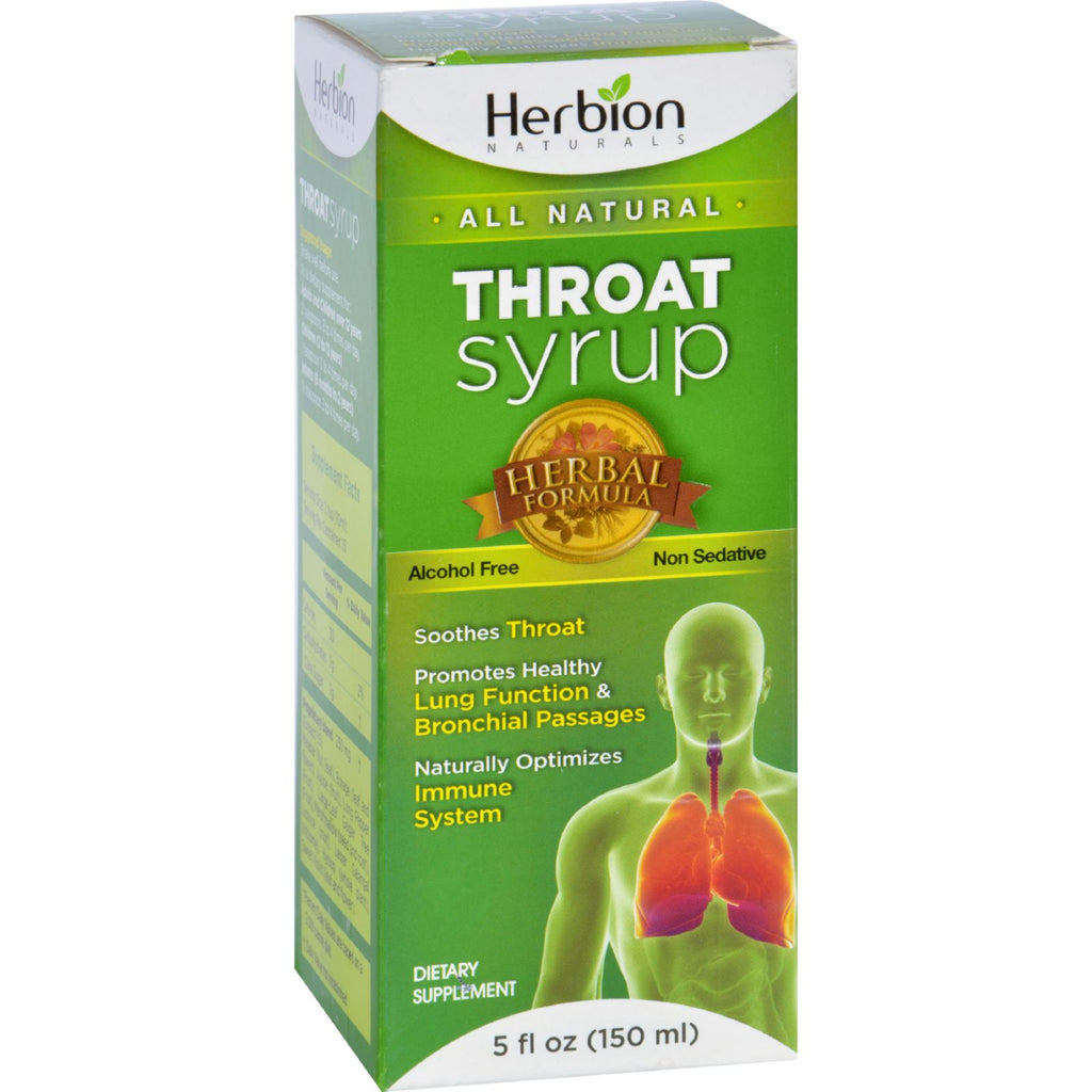 Herbion Naturals Throat Syrup - All Natural - 5 Oz - Lakehouse Foods