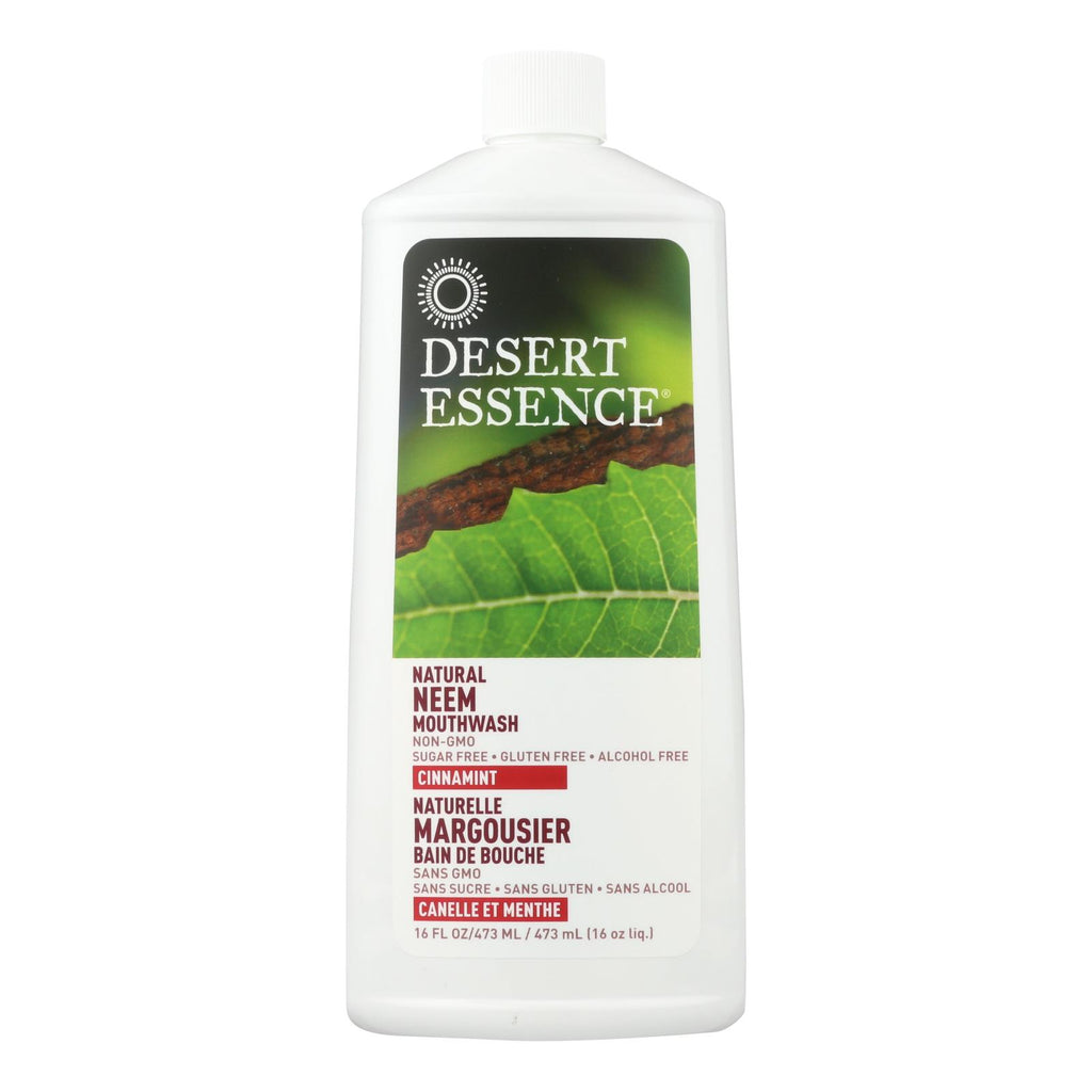 Desert Essence - Mouthwash - Natural Neem - Cinnamint - 16 Oz - Lakehouse Foods