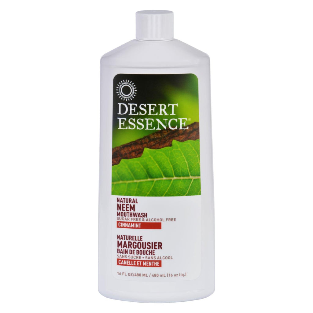 Desert Essence - Mouthwash - Natural Neem - Cinnamint - 16 Oz - Lakehouse Foods