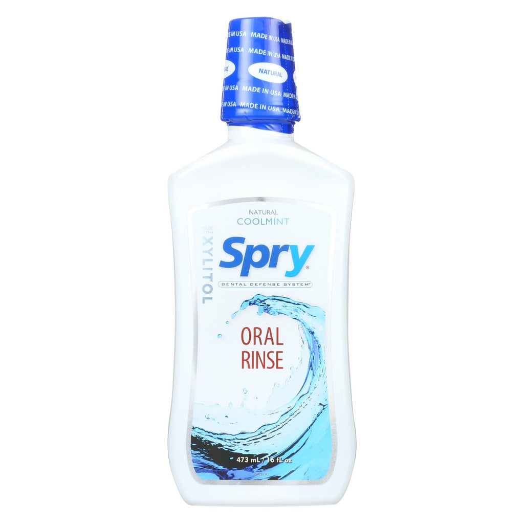 Spry Natural Oral Rinse - Cool Mint - 16 Fl Oz. - Lakehouse Foods