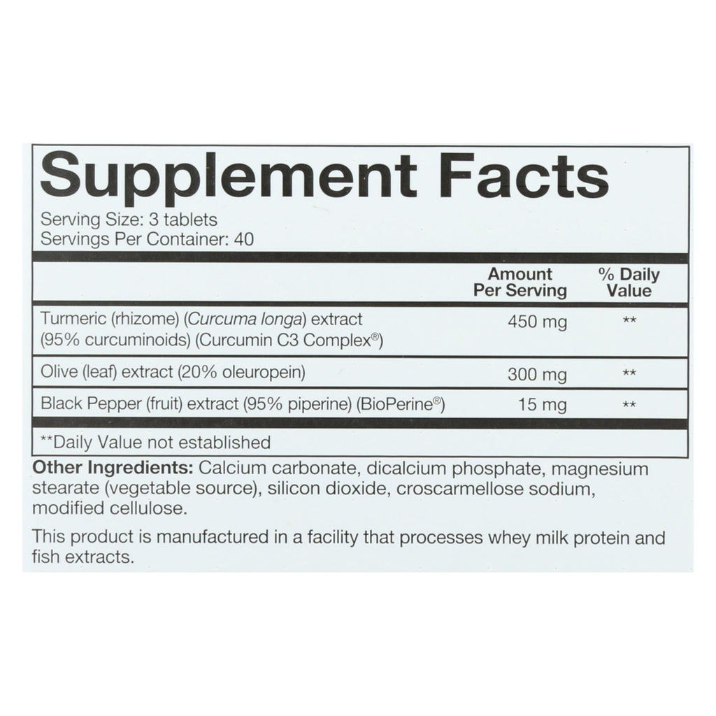 Youtheory Turmeric - Advanced Formula - 120 Tablets - Lakehouse Foods