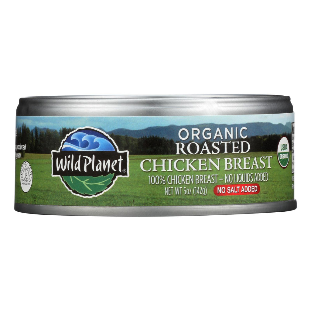 Wild Planet Organic Roasted Chicken Breast - No Salt Added - Case Of 12 - 5 Oz. - Lakehouse Foods