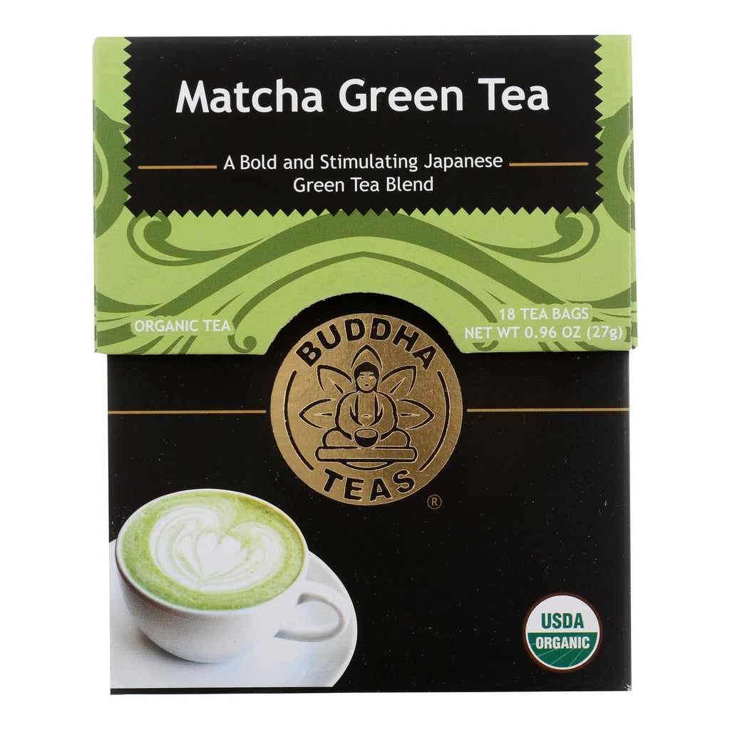 Buddha Teas -tea - Matcha Green - Case Of 6 - 18 Bag - Lakehouse Foods