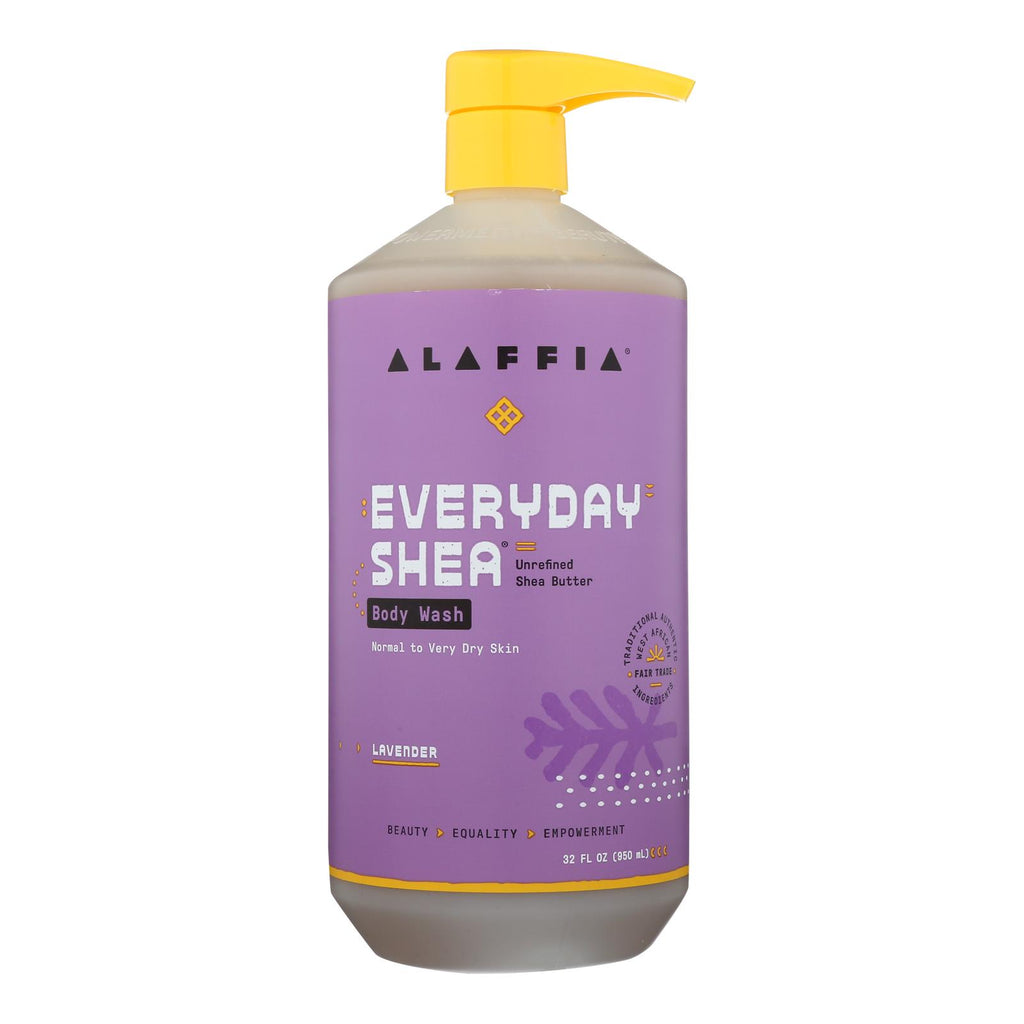 Alaffia - Everyday Body Wash - Shea Lavender - 32 Oz. - Lakehouse Foods