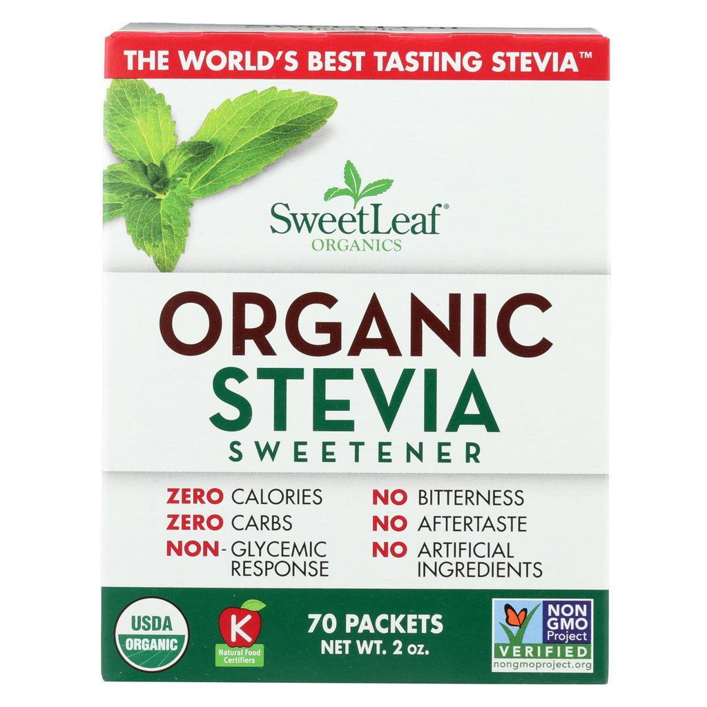 Sweet Leaf Sweetener - Organic - Stevia - 70 Count - Lakehouse Foods