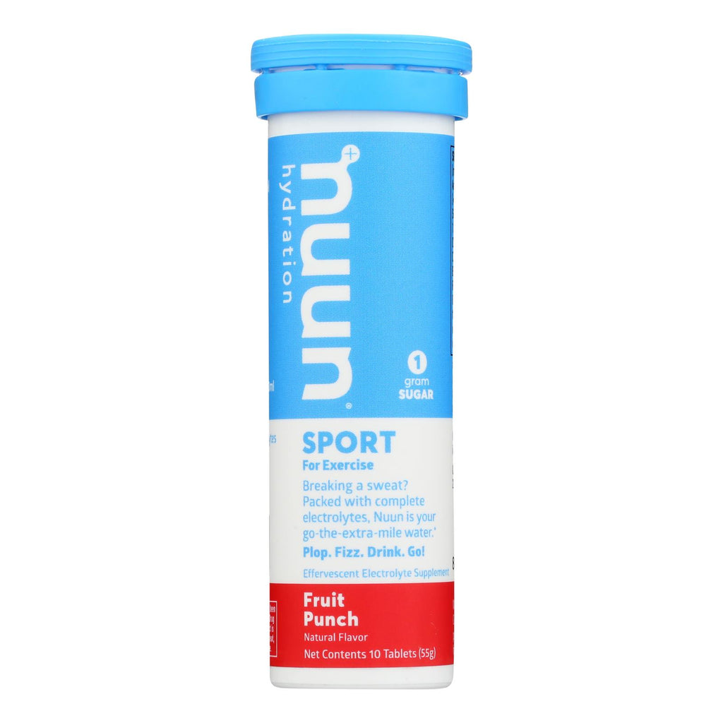 Nuun Hydration Drink Tab - Active - Fruit Punch - 10 Tablets - Case Of 8 - Lakehouse Foods