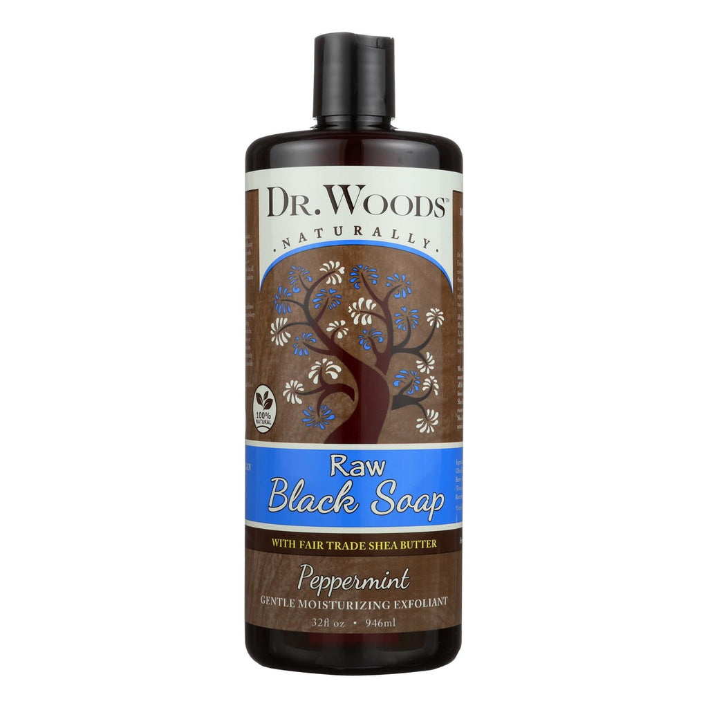 Dr. Woods Naturals Black Soap - Shea Vision - Peppermint - 32 Oz - Lakehouse Foods