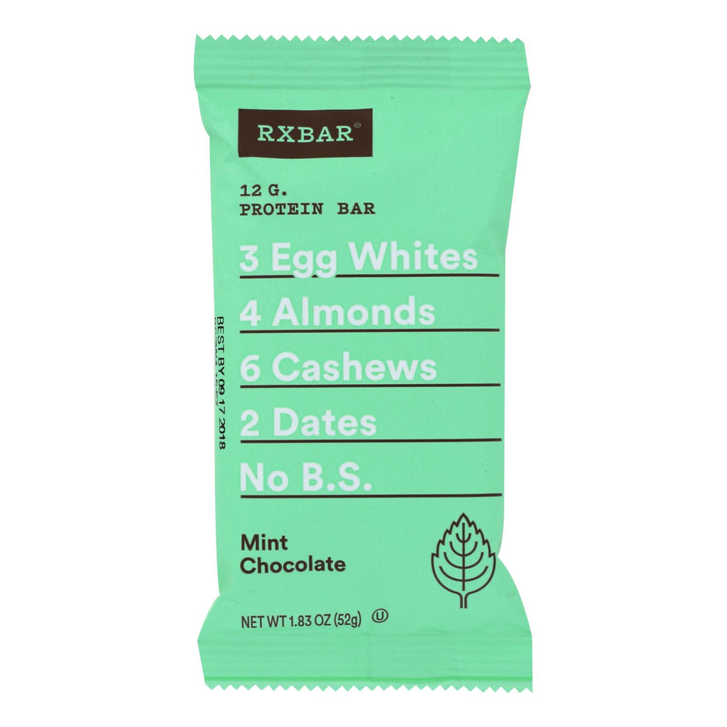 Rxbar - Protein Bar - Mint Chocolate - Case Of 12 - 1.83 Oz. - Lakehouse Foods