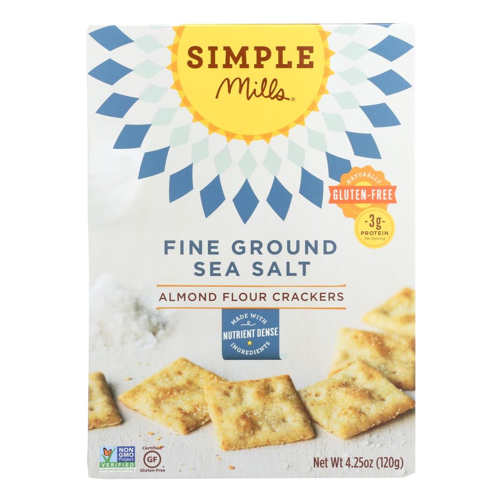 Simple Mills Fine Ground Sea Salt Almond Flour Crackers - Case Of 6 - 4.25 Oz. - Lakehouse Foods