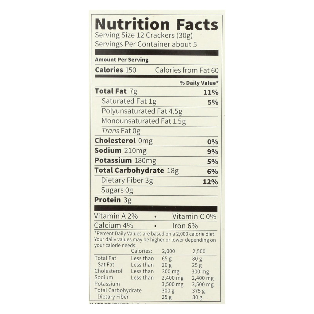 Mary's Gone Crackers Super Seed - Seaweed And Black Seaseem - Case Of 6 - 5.5 Oz. - Lakehouse Foods