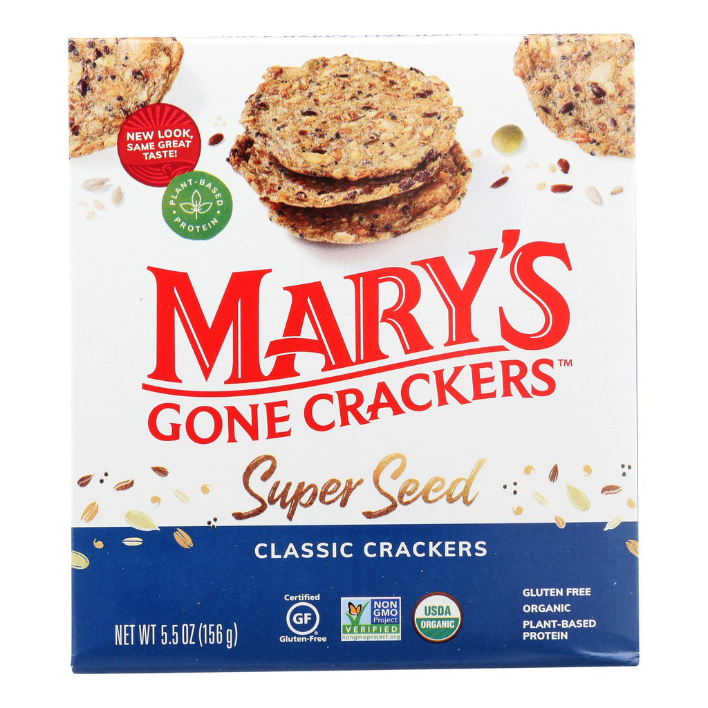 Mary's Gone Crackers Super Seed - Everything - Case Of 6 - 5.5 Oz. - Lakehouse Foods