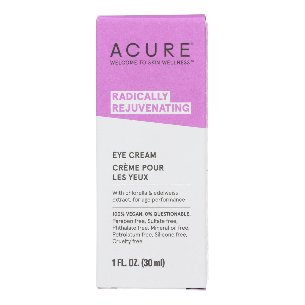 Acure - Eye Cream - Chlorella And Edelweiss Stem Cell - 1 Fl Oz. - Lakehouse Foods