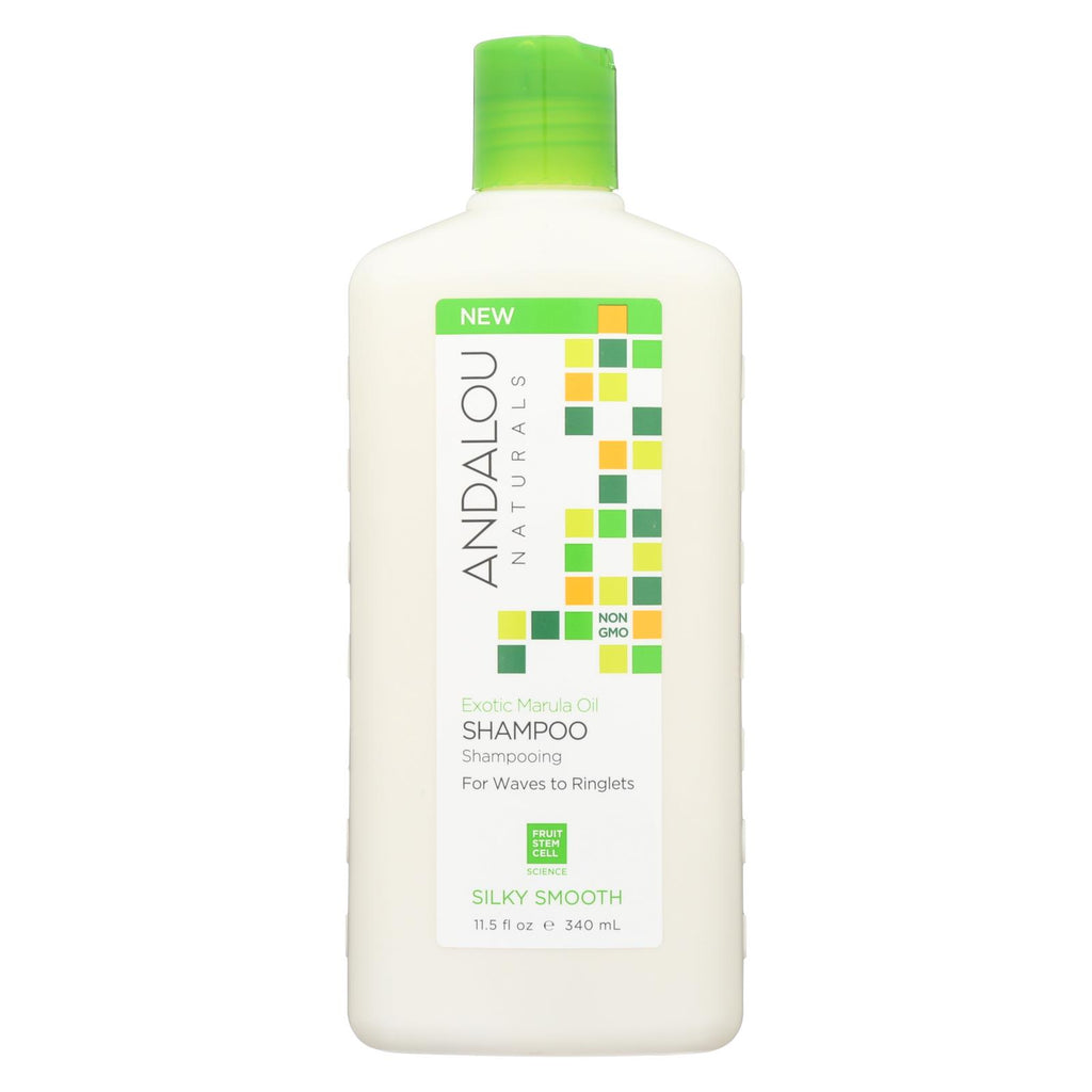 Andalou Naturals Silky Smooth Shampoo - Exotic Marula Oil - 11.5 Fl Oz - Lakehouse Foods