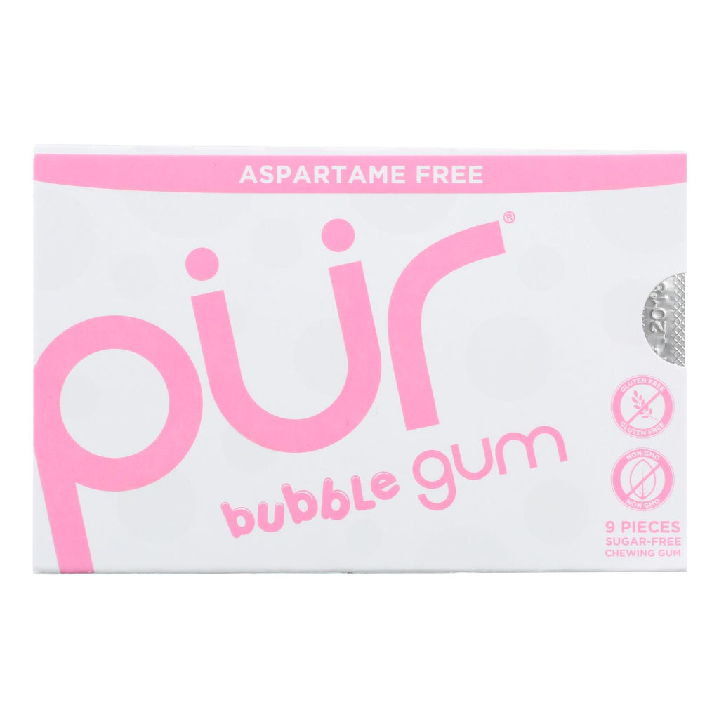 Pur Gum Bubble Gum - Sugar Free - Case Of 12 - 9 Count - Lakehouse Foods