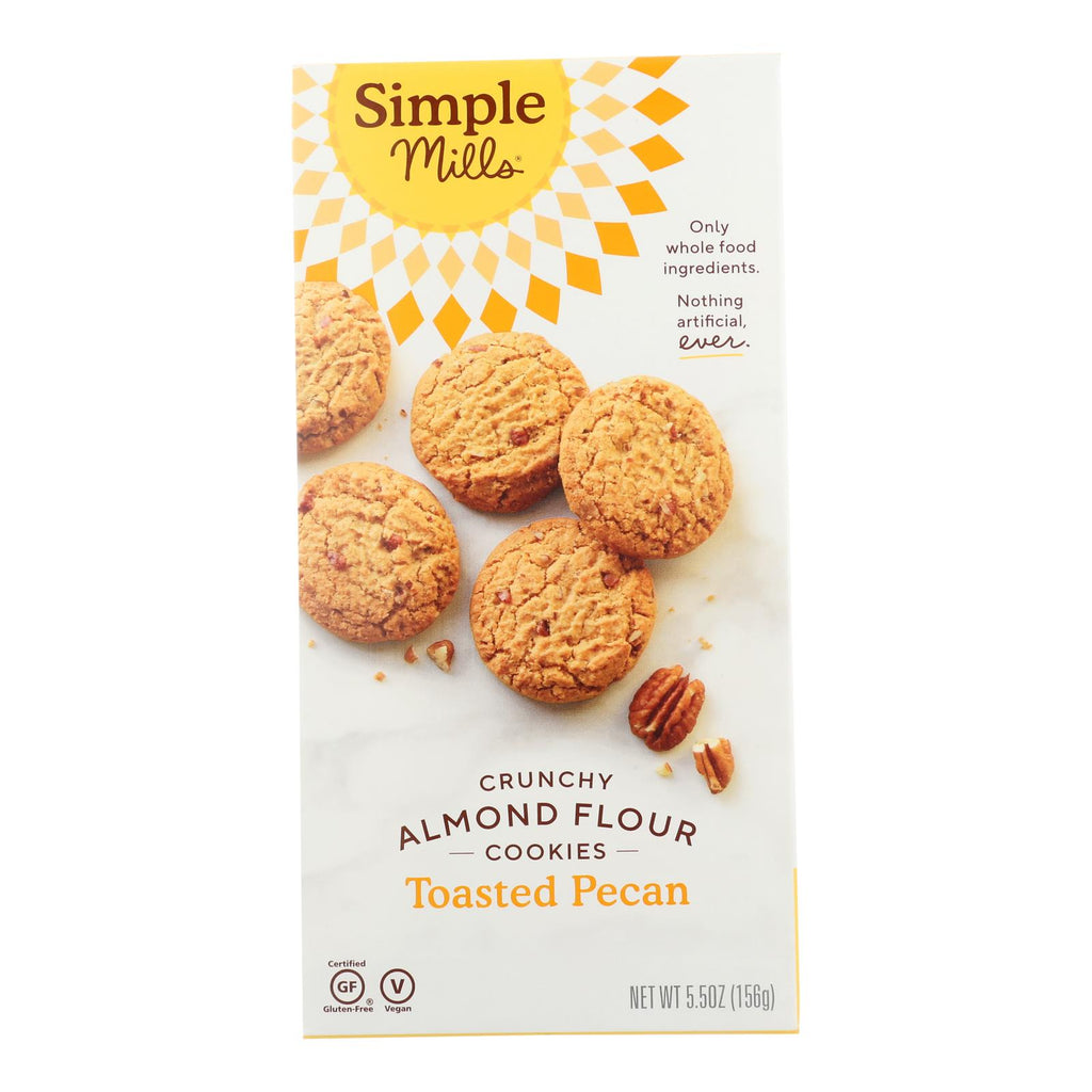 Simple Mills Cookies - Crunchy Toasted Pecan - Case Of 6 - 5.5 Oz - Lakehouse Foods
