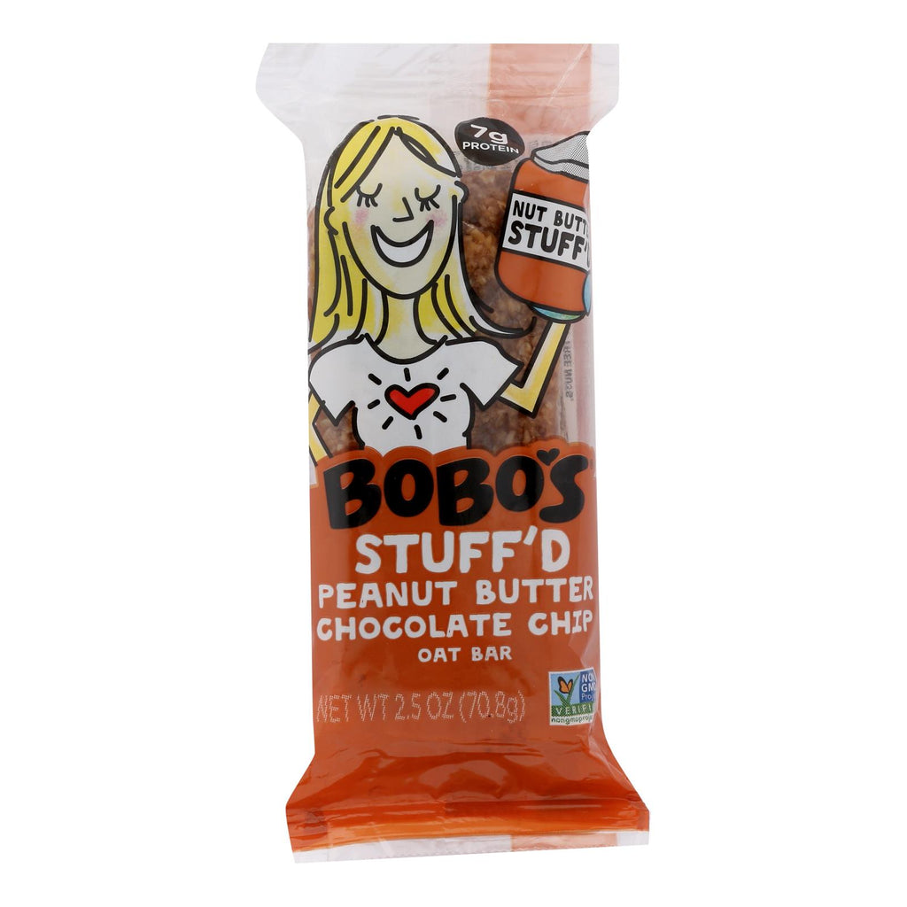Bobo's Oat Bars - Oat Bar - Peanut Butter Filled Chocolate Chip - Case Of 12 - 2.5 Oz - Lakehouse Foods