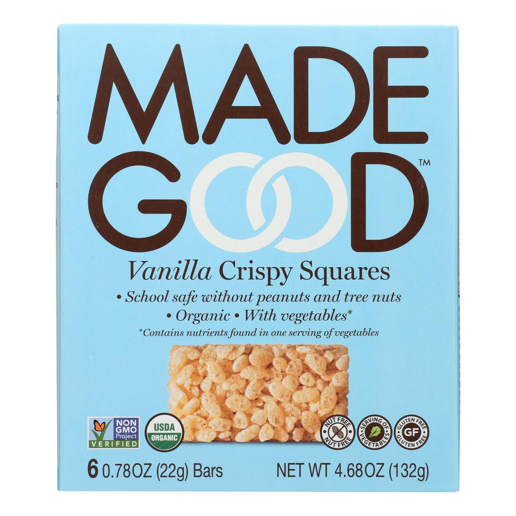 Made Good Crispy Squares - Vanilla - Case Of 6 - 4.68 Oz. - Lakehouse Foods